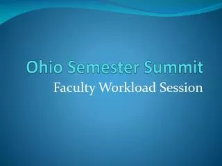 Ohio Semester Summit