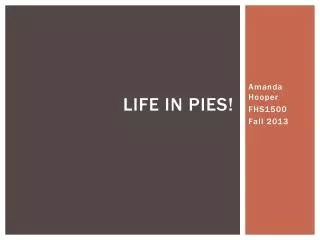 Life in Pies!