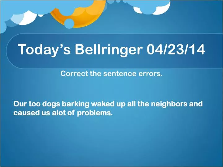 today s bellringer 04 23 14