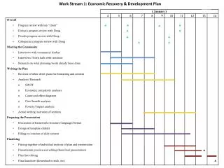 Work Stream 1: Economic Recovery &amp; Development Plan