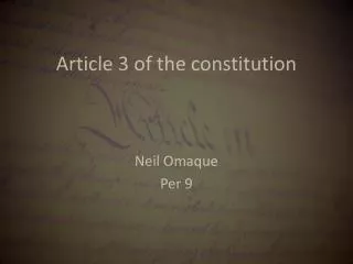 Article 3 of the constitution