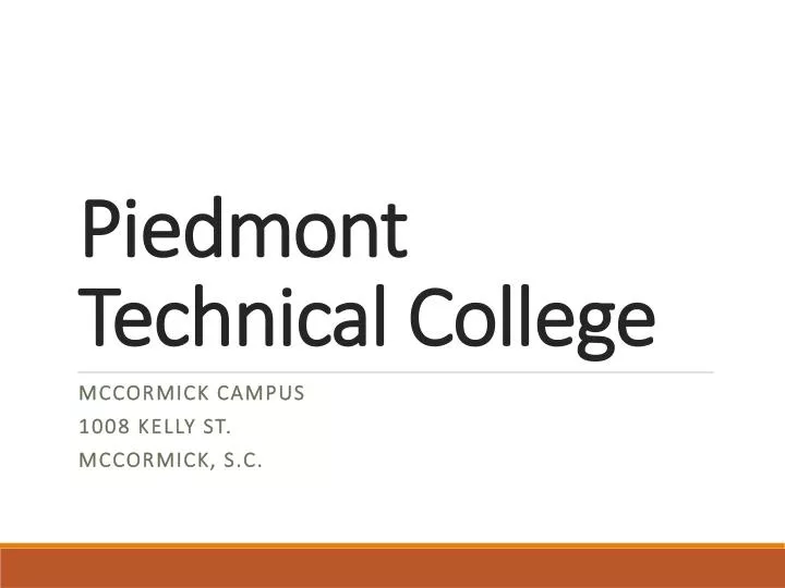 piedmont technical college