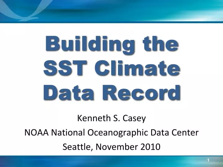 building the sst climate data record