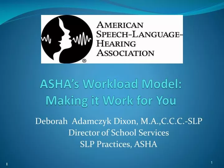 asha s workload model making it work for you