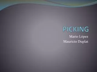 picking