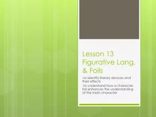 lesson 13 figurative lang foils