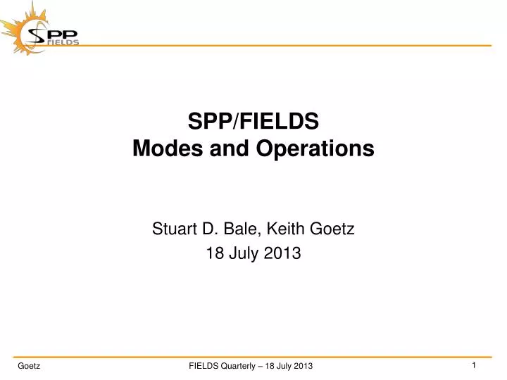 spp fields modes and operations