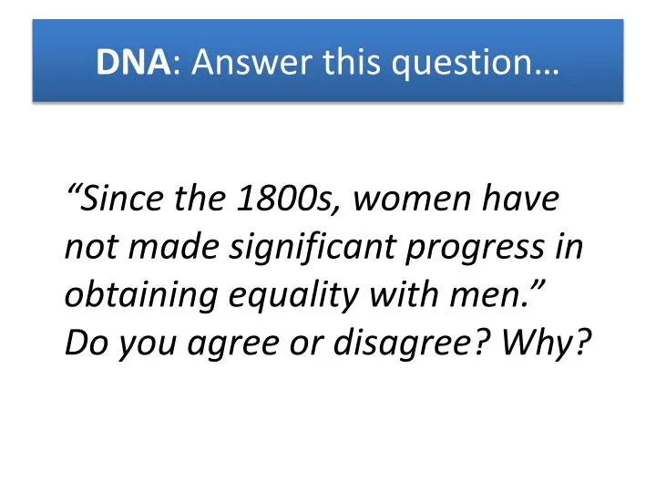 dna answer this question