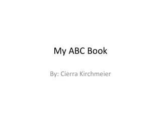 My ABC Book