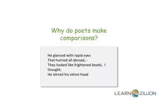 Why do poets make comparisons?