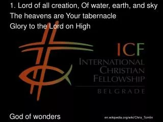 god of wonders
