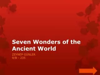 Seven Wonders of the Ancient World