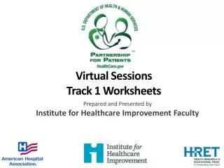 Virtual Sessions Track 1 Worksheets