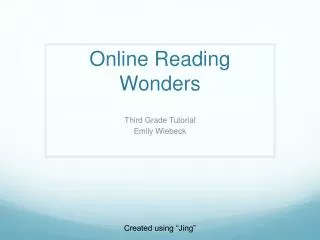 Online Reading Wonders