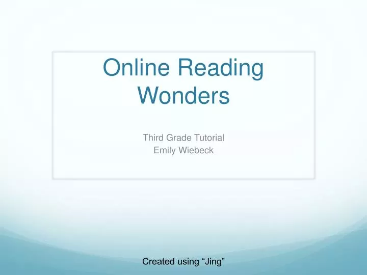 online reading wonders