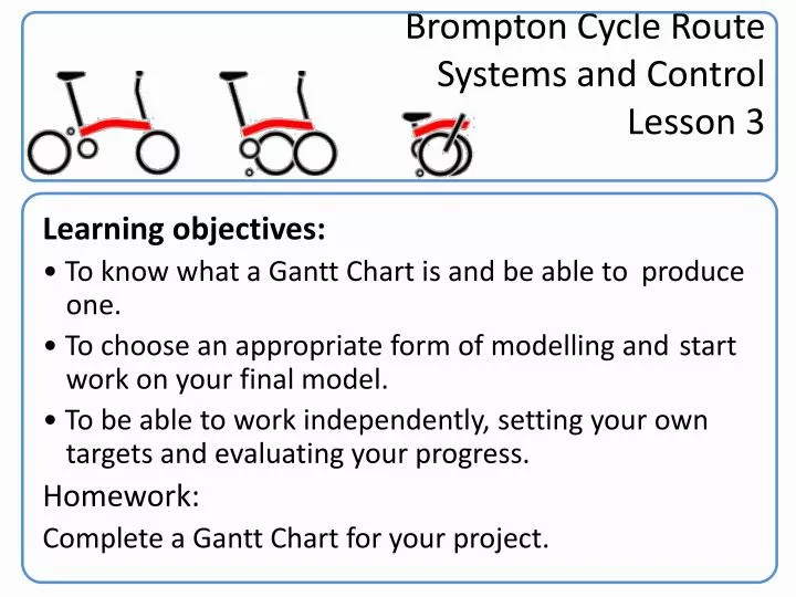 brompton cycle route systems and control lesson 3