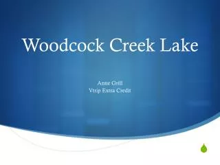 Woodcock Creek Lake