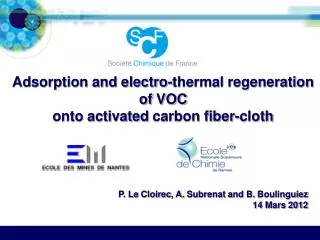 Adsorption and electro-thermal regeneration of VOC onto activated carbon fiber-cloth