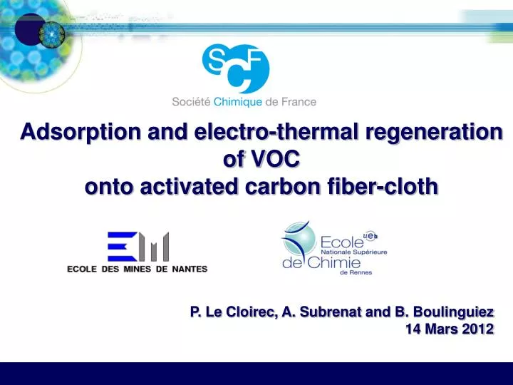 adsorption and electro thermal regeneration of voc onto activated carbon fiber cloth