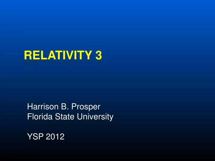 harrison b prosper florida state university ysp 2012