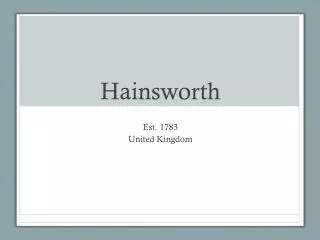 Hainsworth