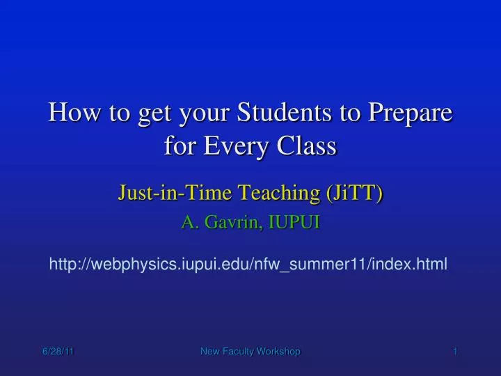 how to get your students to prepare for every class