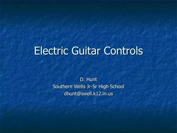 electric guitar controls