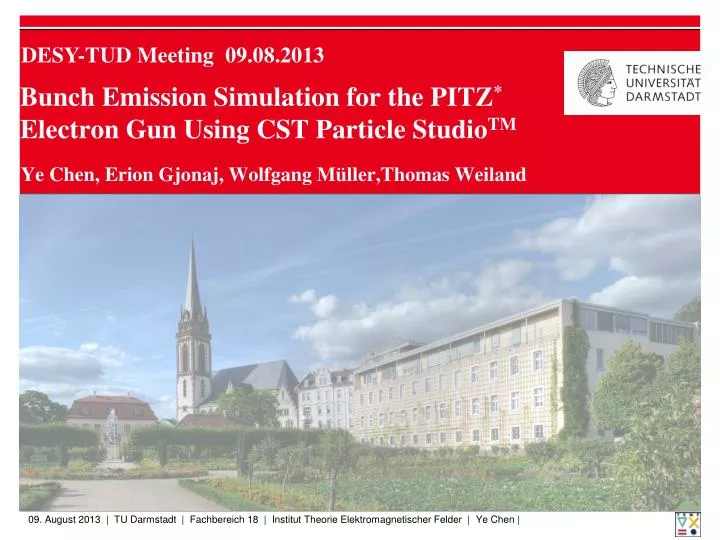 bunch emission simulation for the pitz electron gun using cst particle studio tm