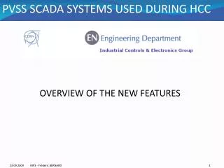 PVSS SCADA SYSTEMS USED DURING HCC
