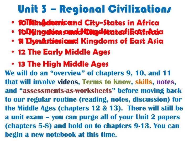 unit 3 regional civilizations