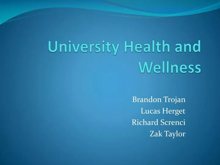 university health and wellness