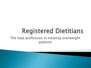 Registered Dietitians