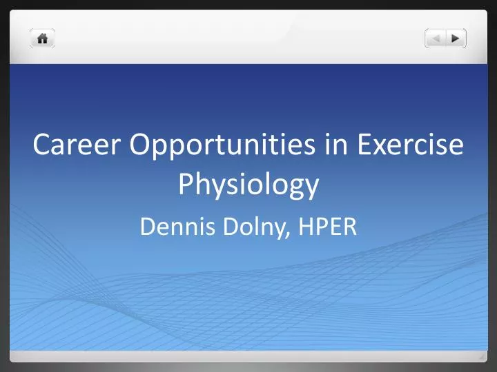 career opportunities in exercise physiology