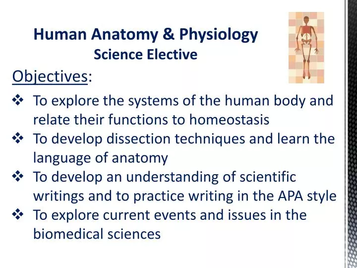 human anatomy physiology science elective