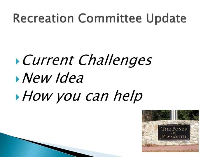 recreation committee update