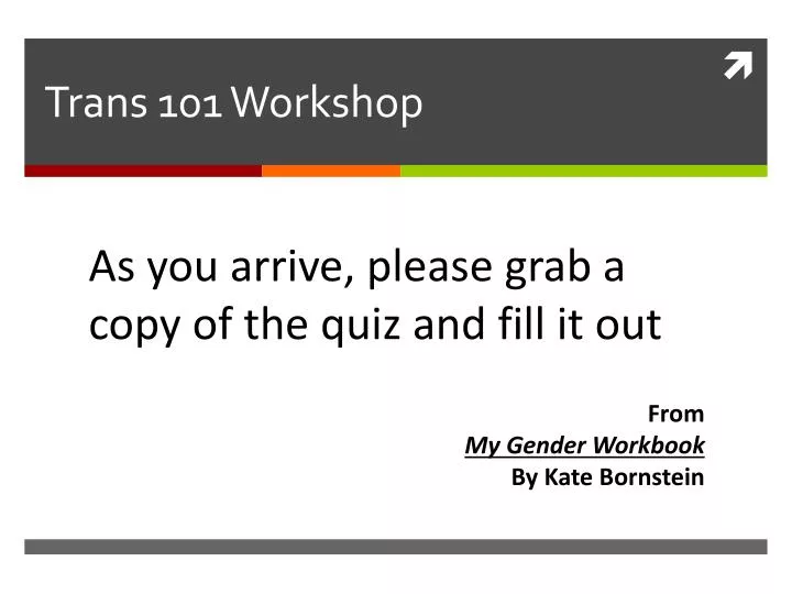 trans 101 workshop