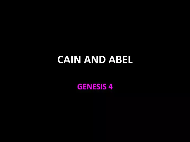 cain and abel