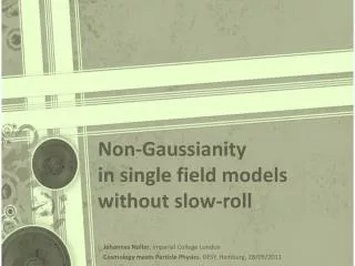 Non- Gaussianity in single field models without slow-roll