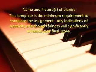 Name and Picture(s) of pianist