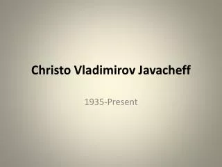 Christo Vladimirov Javacheff