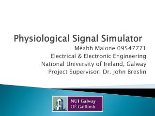 Physiological Signal Simulator