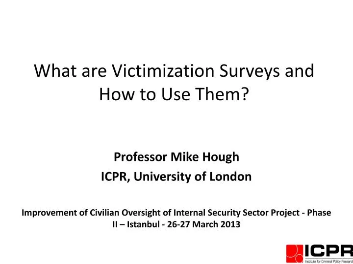 what are victimization surveys and how to use them