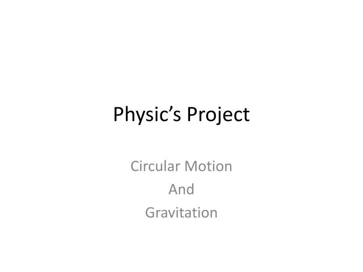 physic s project