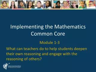 Implementing the Mathematics Common Core
