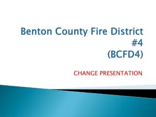 Benton County Fire District #4 (BCFD4)