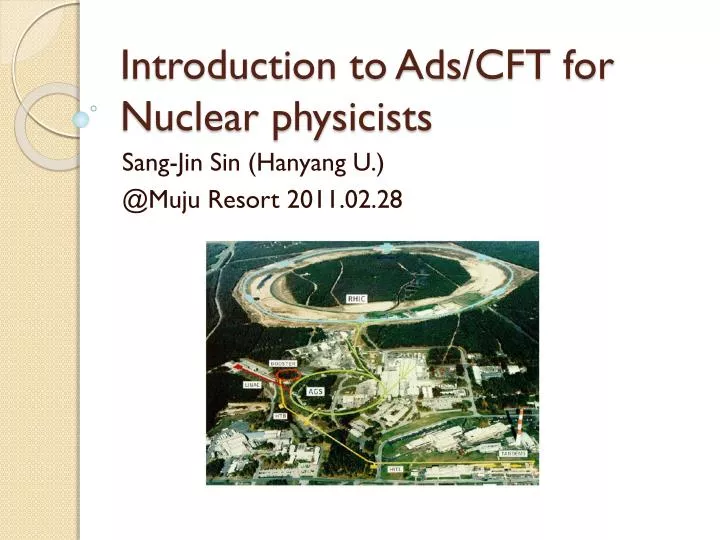 introduction to ads cft for nuclear physicists