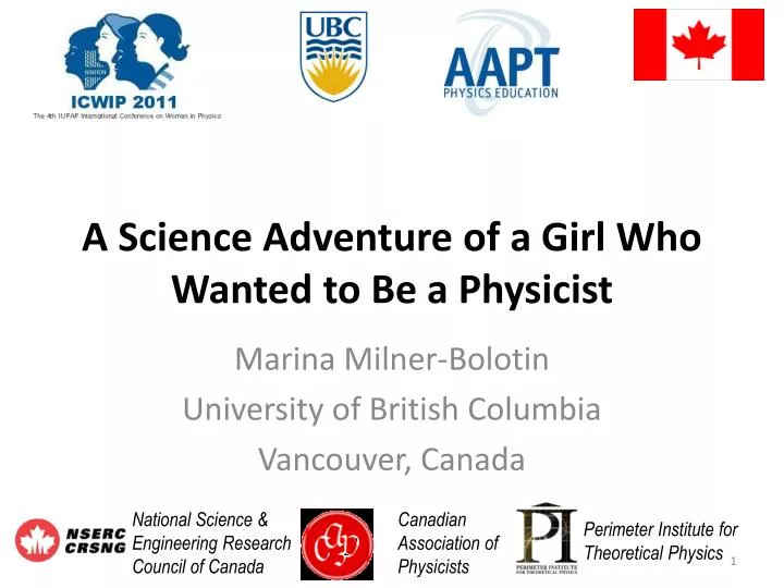 a science adventure of a girl who wanted to be a physicist