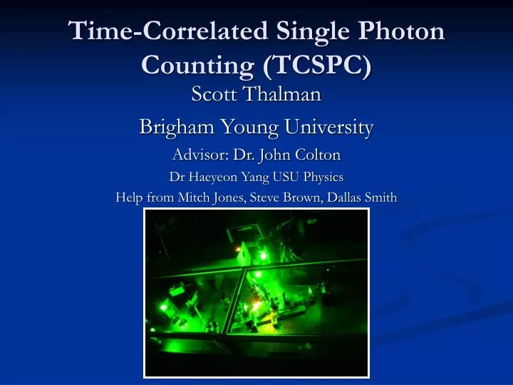 time correlated single photon counting tcspc
