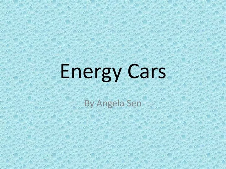 energy cars