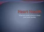 Heart Health - slide 1
